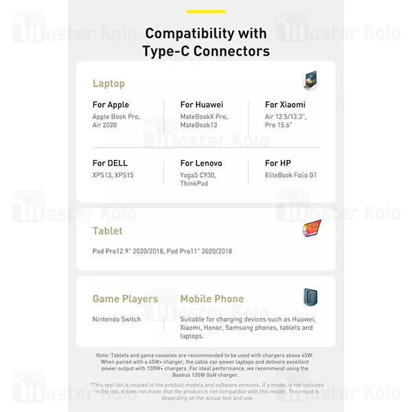 کابل تایپ سی Baseus Cafule Series Metal CATJK-D01 QC3.0 PD Type C to Type C Charging 2m 100W Data Cable
