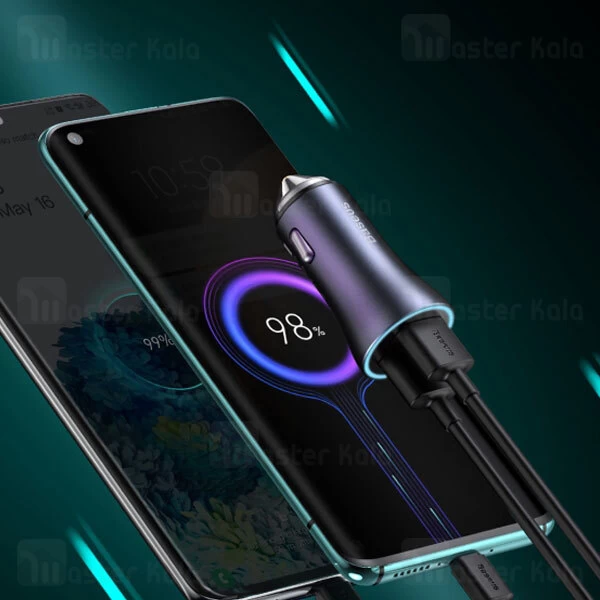 شارژر فندکی فست شارژ بیسوس Baseus Golden Contactor Pro Dual USB A QC CCJD-A0G توان 40W