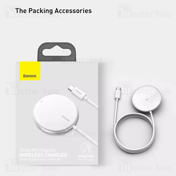شارژر وایرلس Baseus Simple Mini Magnetic Wireless Charger WXJK-F01 15W