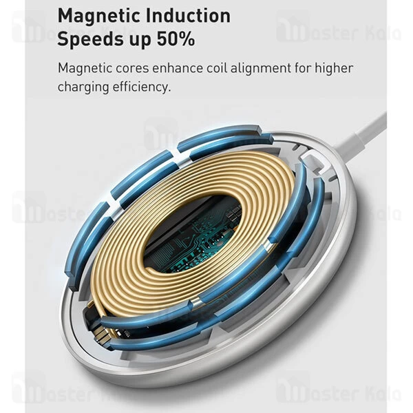 شارژر وایرلس Baseus Simple Mini Magnetic Wireless Charger WXJK-F01 15W