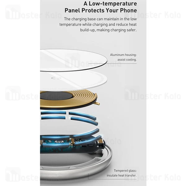 شارژر وایرلس Baseus Simple Mini Magnetic Wireless Charger WXJK-F01 15W