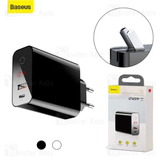 شارژر دیواری هوشمند فست شارژ قطع کن و تایمر دار Baseus Speed PPS Smart Shutdown CCFSCH907-01 5A