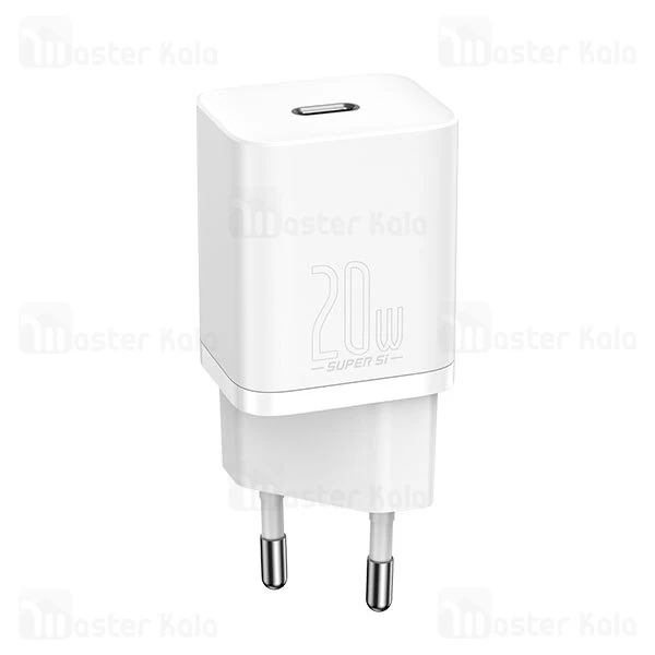 شارژر دیواری فست شارژ بیسوس Baseus Super Si Quick Charger 1C 20W TZCCSUP-B01 توان 20 وات همراه کابل