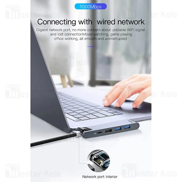 هاب Baseus Thunderbolt C Pro Smart HUB Docking Station CAHUB-L0G For MacBook Pro