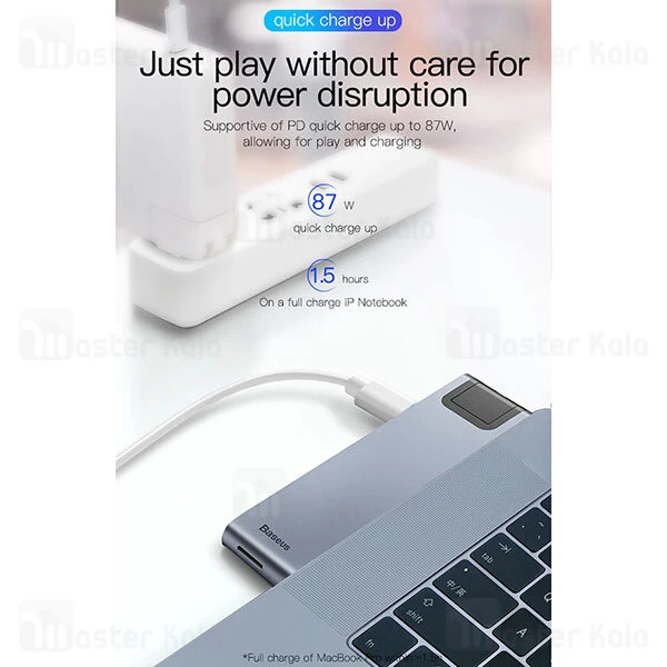 هاب Baseus Thunderbolt C Pro Smart HUB Docking Station CAHUB-L0G For MacBook Pro
