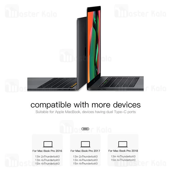 هاب Baseus Thunderbolt C Pro Smart HUB Docking Station CAHUB-L0G For MacBook Pro