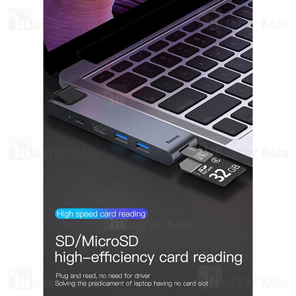 هاب Baseus Thunderbolt C Pro Smart HUB Docking Station CAHUB-L0G For MacBook Pro