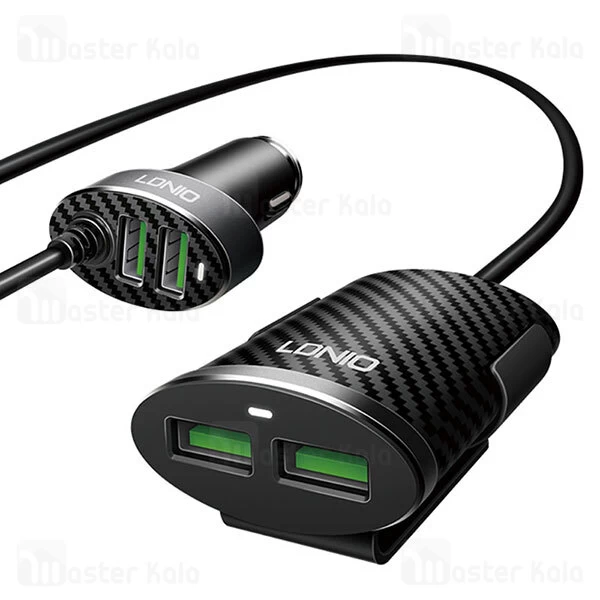 شارژر فندکی و هاب 4 پورت الدینیو LDNIO C502 مناسب اتومبیل