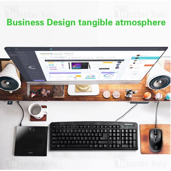 موس و کیبورد سیمی لنوو Lenovo KM4800 Wired Mouse and Keyboard