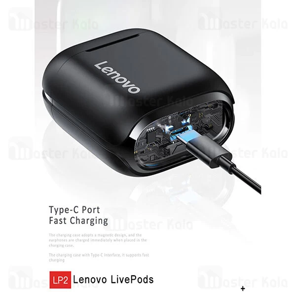 هندزفری بلوتوث دوگوش لنوو Lenovo LivePods LP2 Wireless Handsfree