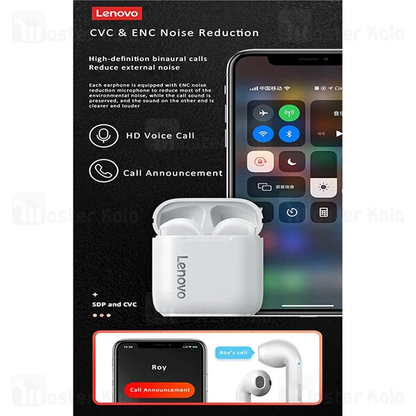 هندزفری بلوتوث دوگوش لنوو Lenovo LivePods LP2 Wireless Handsfree