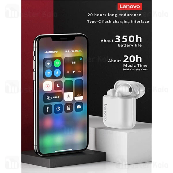 هندزفری بلوتوث دوگوش لنوو Lenovo LivePods LP2 Wireless Handsfree