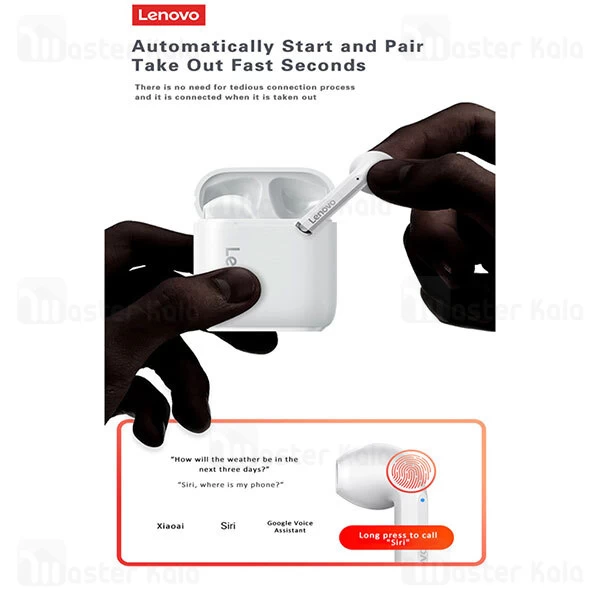هندزفری بلوتوث دوگوش لنوو Lenovo LivePods LP2 Wireless Handsfree