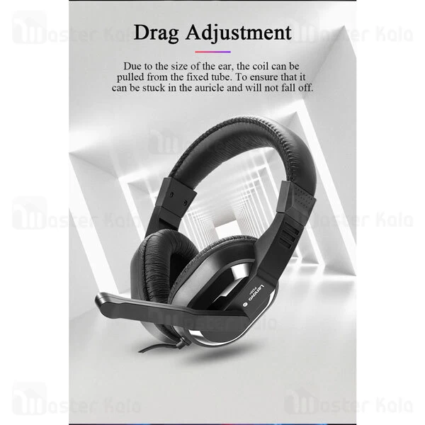 هدفون گیمینگ Lenovo P320 plus Office Wired Gaming Headphone Adapter