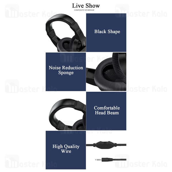 هدفون گیمینگ Lenovo P320 plus Office Wired Gaming Headphone Adapter