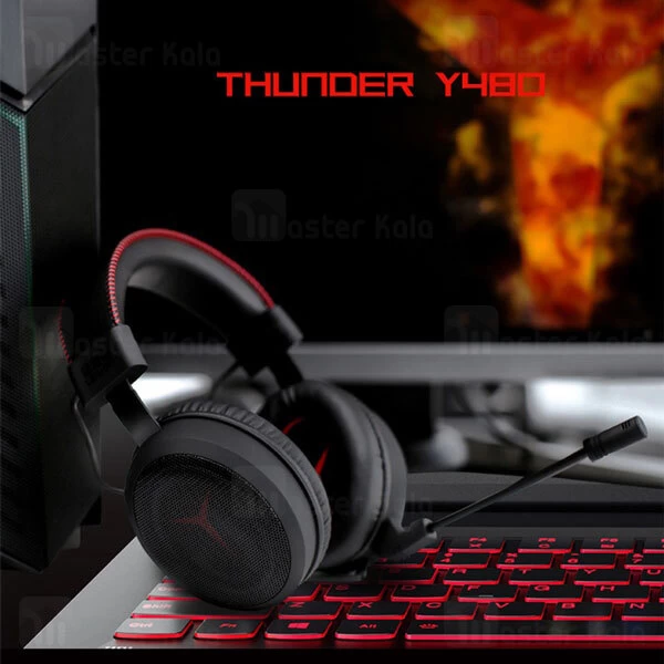 هدفون سیمی گیمینگ Lenovo Y480 savior Thunder Play Stereo Gaming Headset