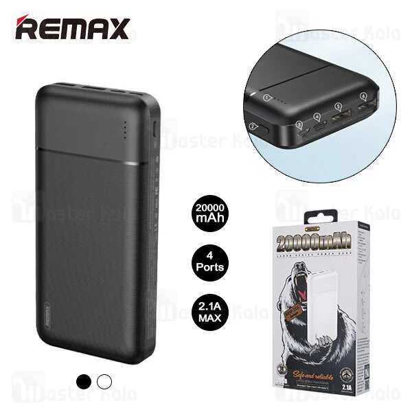 پاوربانک 20000 ریمکس Remax RPP-166 Lango Series Power Bank 2USB توان 2.1 آمپر