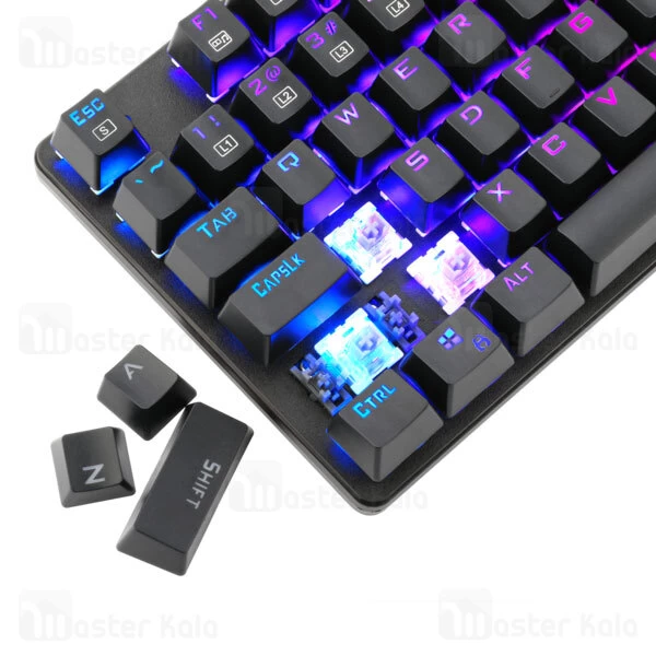کیبورد گیمینگ سیمی T-Dagger Bora T-TGK315 Gaming Mechanical Keyboard RGB Backlighting