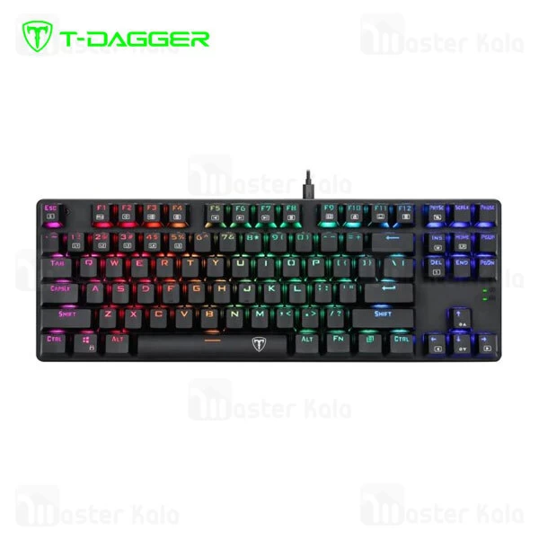 کیبورد گیمینگ سیمی T-Dagger Bora T-TGK315 Gaming Mechanical Keyboard RGB Backlighting