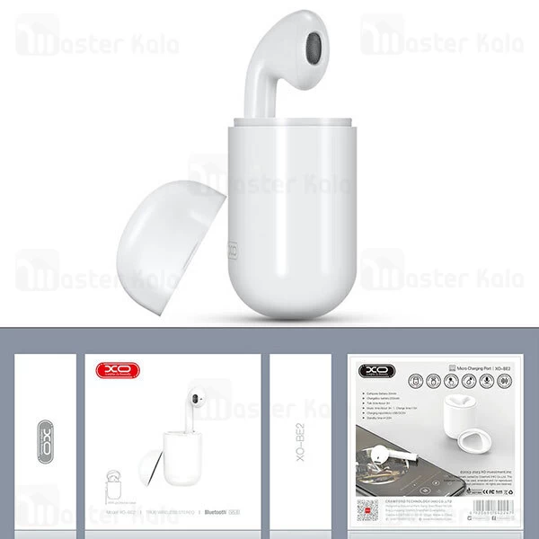 هندزفری بلوتوث تک گوش XO BE2 Single Earbud دارای داک شارژ