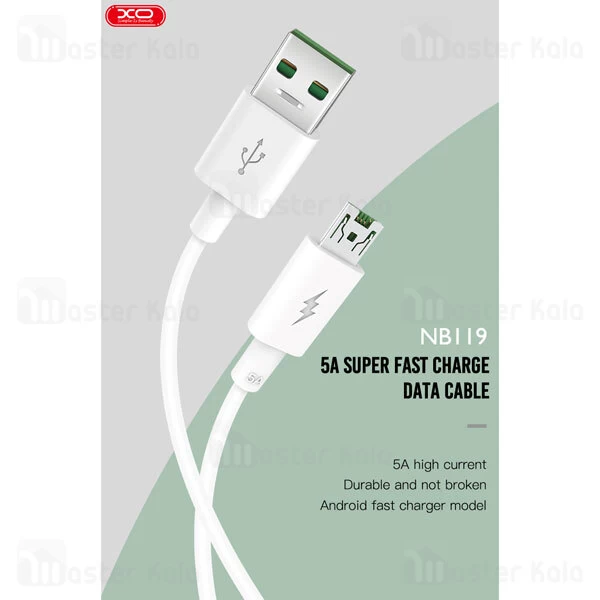کابل میکرو یو اس بی XO NB119 microUSB Fast Charge 5A 1m