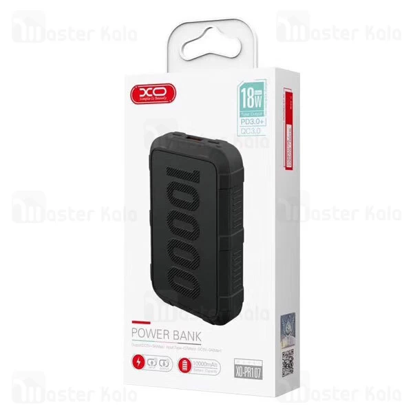 پاوربانک 10000 فست شارژ ایکس او XO PR107 Fast Charge Power Bank توان 18 وات همراه با کابل
