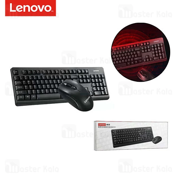 موس و کیبورد بی سیم لنوو Lenovo KN101 Simple Wireless Keyboard and Mouse Set