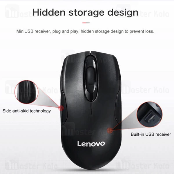 موس و کیبورد بی سیم لنوو Lenovo KN101 Simple Wireless Keyboard and Mouse Set