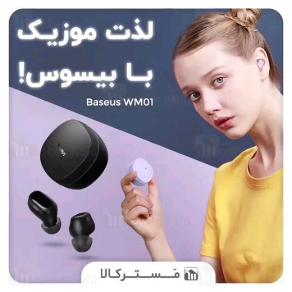 هندزفری بلوتوث دوگوش بیسوس Baseus Encok WM01 True Wireless Earphones NGWM01-01