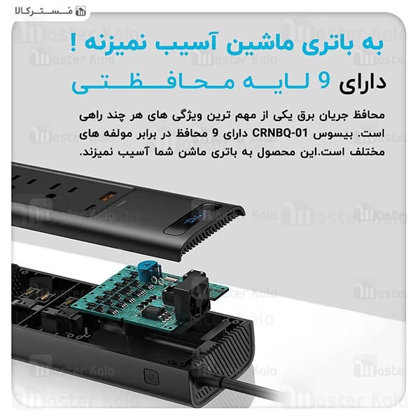 شارژر فندکی Baseus In car Inverter 150W CRNBQ-01