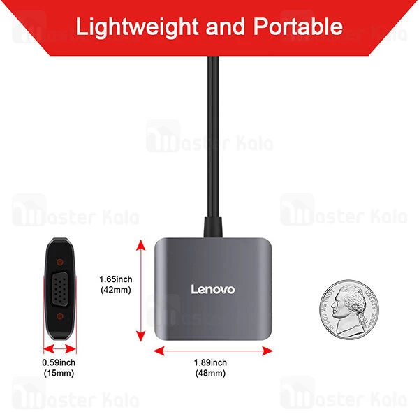 کابل تبدیل Lenovo H201 HDMI To VGA Converter With Audio