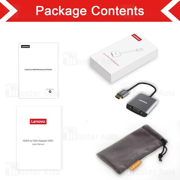 کابل تبدیل Lenovo H201 HDMI To VGA Converter With Audio