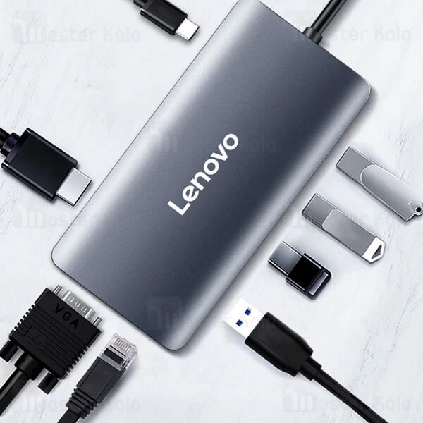هاب 8 پورت لنوو Lenovo LX0808 USB C Docking Station 