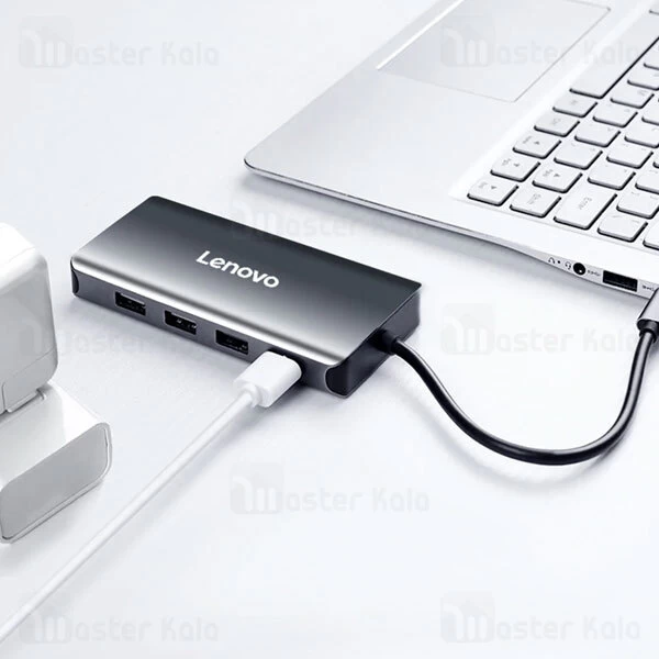 هاب 8 پورت لنوو Lenovo LX0808 USB C Docking Station 