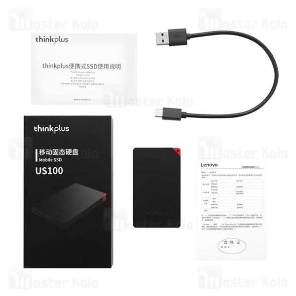 درایو SSD اکسترنال لنوو Lenovo Thinkplus US100 512GB Mobile SSD Type C ظرفیت 512 گیگابایت