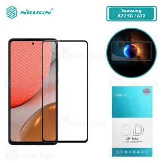 محافظ صفحه شیشه ای دورچسب تمام صفحه نیلکین سامسونگ Samsung Galaxy A72 / A72 5G Nillkin 3D CP+ Max