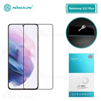 محافظ صفحه شیشه ای دورچسب تمام صفحه نیلکین سامسونگ Samsung Galaxy S21 Plus 3D CP+ Max