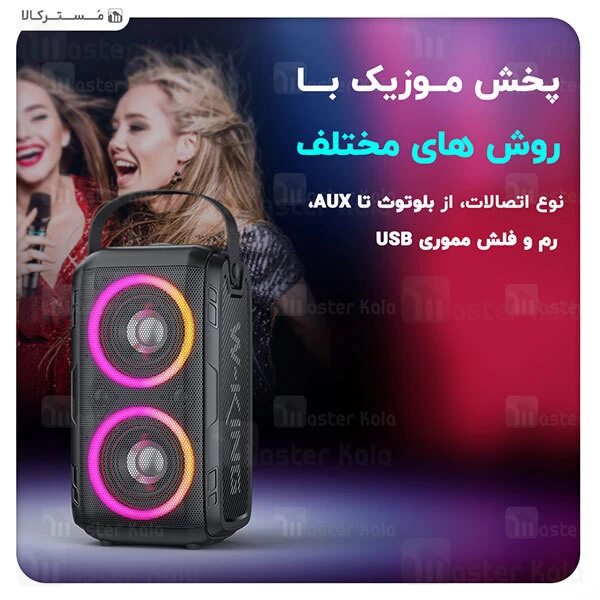 اسپیکر W-King T9 True Wireless Stereo Bluetooth Speaker 80W With Microphone
