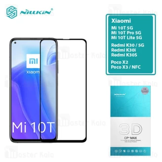 محافظ صفحه شیشه ای دورچسب تمام صفحه نیلکین Xiaomi Mi 10T / 10T Pro / 10T Lite Nillkin 3D CP+ Max