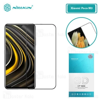 محافظ صفحه شیشه ای دورچسب تمام صفحه نیلکین شیائومی Xiaomi Poco M3 3D CP+ Max