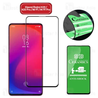 محافظ صفحه نانو سرامیک تمام صفحه و تمام چسب Xiaomi Redmi K20 / K20 Pro / Mi9T / Mi9T Pro Glass