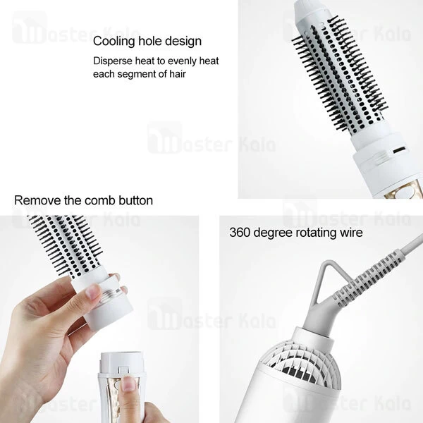 برس حرارتی فر کننده مو شیائومی Xiaomi Youpin WX-FT09 Wellskins Multifunctional Comb