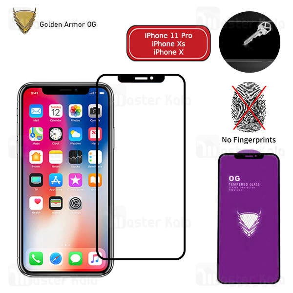 محافظ صفحه شیشه ای تمام صفحه تمام چسب OG اپل Apple iPhone 11 Pro / Xs / X OG 2.5D Glass