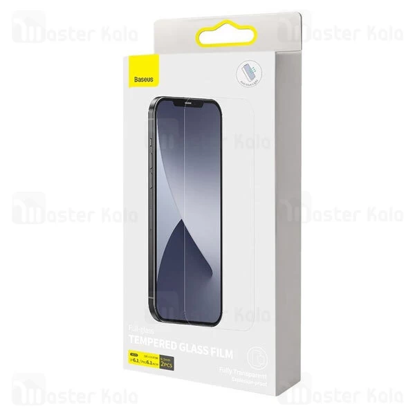 پک 2تایی محافظ صفحه شیشه ای تمام صفحه و ضد اشعه بیسوس iPhone 12 / 12 Pro Baseus SGAPIPH61P-LF02