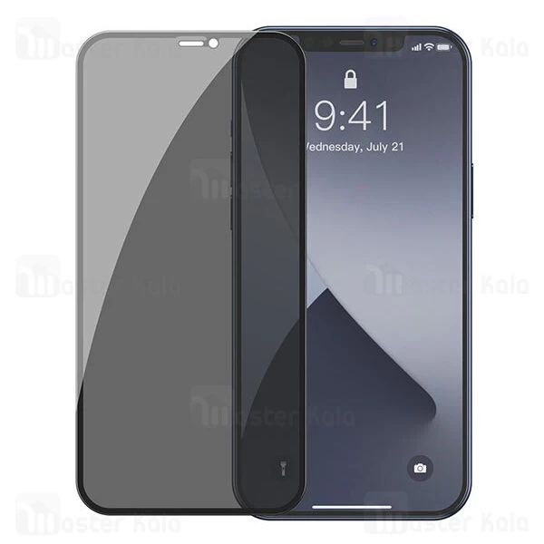 گلس Apple iPhone 12 Mini Baseus SGAPIPH54N-TG01 Full Screen Anti Spy Tempered Glass