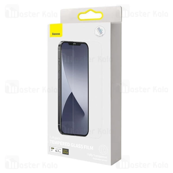 پک 2تایی محافظ صفحه شیشه ای تمام صفحه و ضد اشعه بیسوس iPhone 12 Pro Max Baseus SGAPIPH67N-LF02