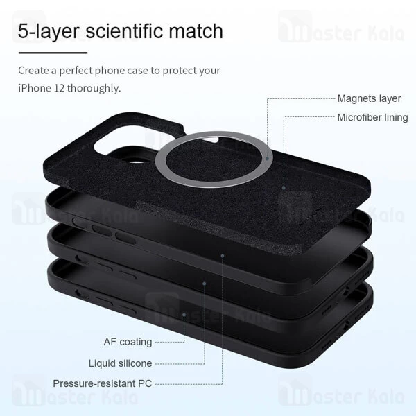 قاب سیلیکونی مگنتی نیلکین آیفون Apple iPhone 12 Pro Max Nillkin Flex PURE Pro Pro Case