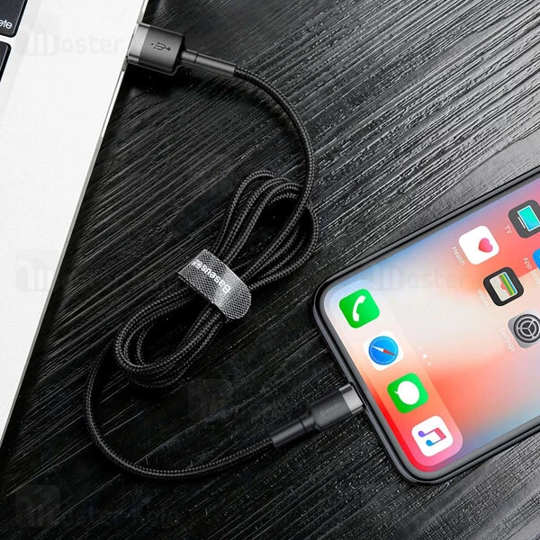 کابل لایتنینگ بیسوس Baseus Cafule USB to Lightning Cable CALKLF-CG1 QC3.0 طول 2 متر توان 1.5 آمپر