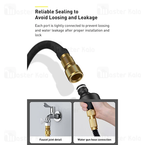 شلنگ و نازل کارواش Baseus Clean Guard Multifunctional Car Wash Spray Nozzle 15m CRXC01-F01