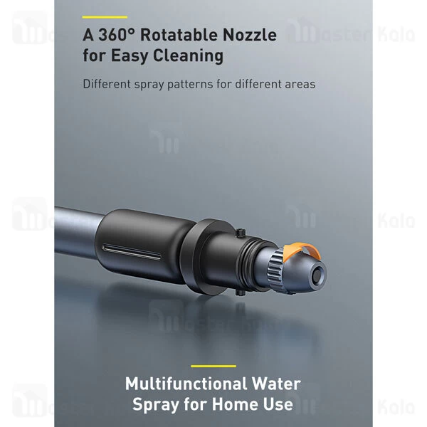 شلنگ و نازل کارواش Baseus Clean Guard Multifunctional Car Wash Spray Nozzle 15m CRXC01-F01